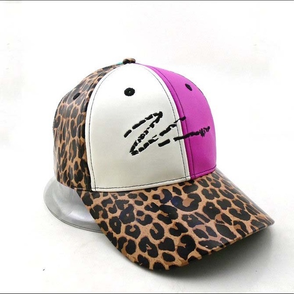 🧢 Leopard/Pink/Teal cap w/ satin lining🧢 - Picture 5 of 14